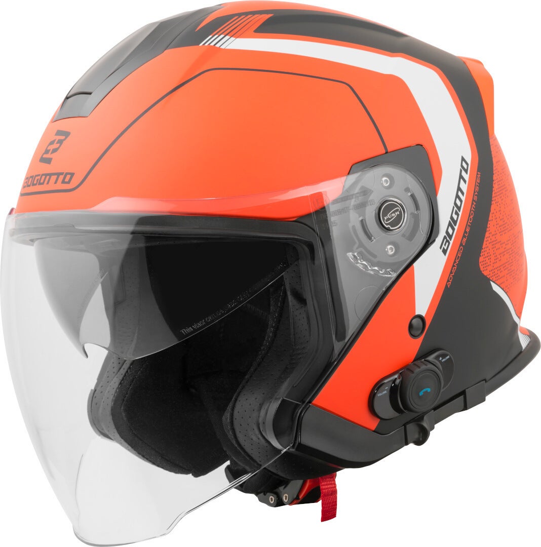 Bogotto H586 BT Illus Bluetooth Jet Helmet black matt/orange XS (53/54) Figure 1