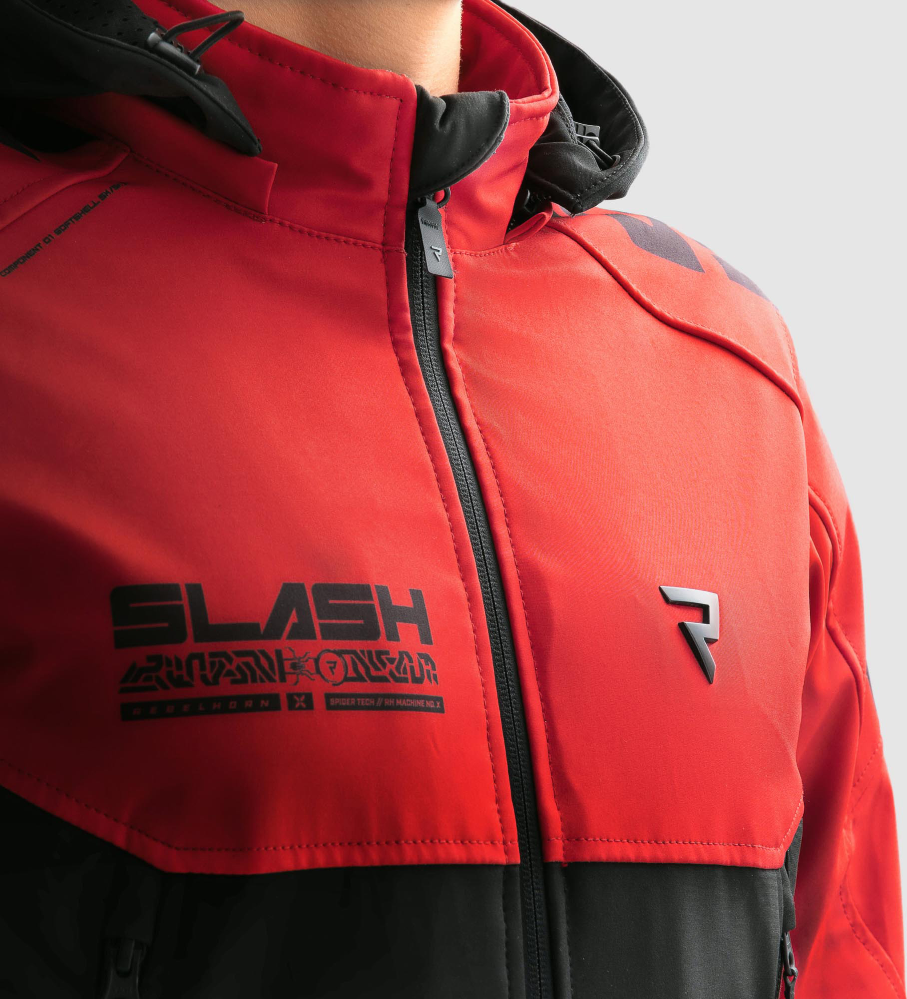Rebelhorn Slash Softshell waterproof Motorcycle Textile Jacket black/red 5XL Figure 9