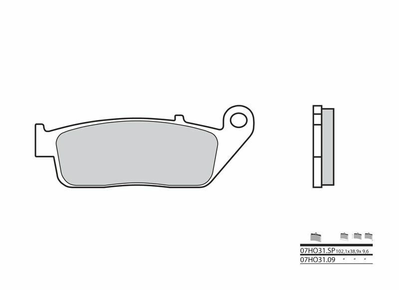 Brembo S.p.A. Vägbromsbelägg sintrade metall - 07HO31SP Figur 1