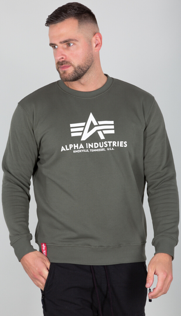 Alpha Industries Basic Sweatshirt green M Figure 1