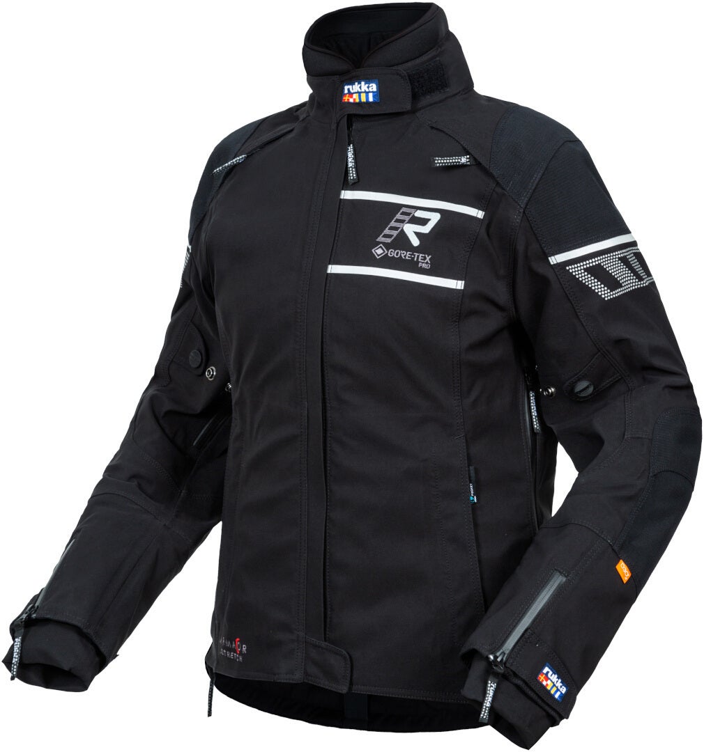 Rukka Raptorina GTX Damer Motorcykel Tekstiljakke Sort/sølv 48 Figur 1