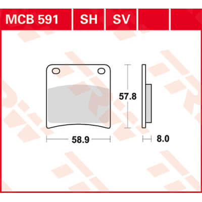 TRW Lucas Sinterbelag MCB591SV Figur 1