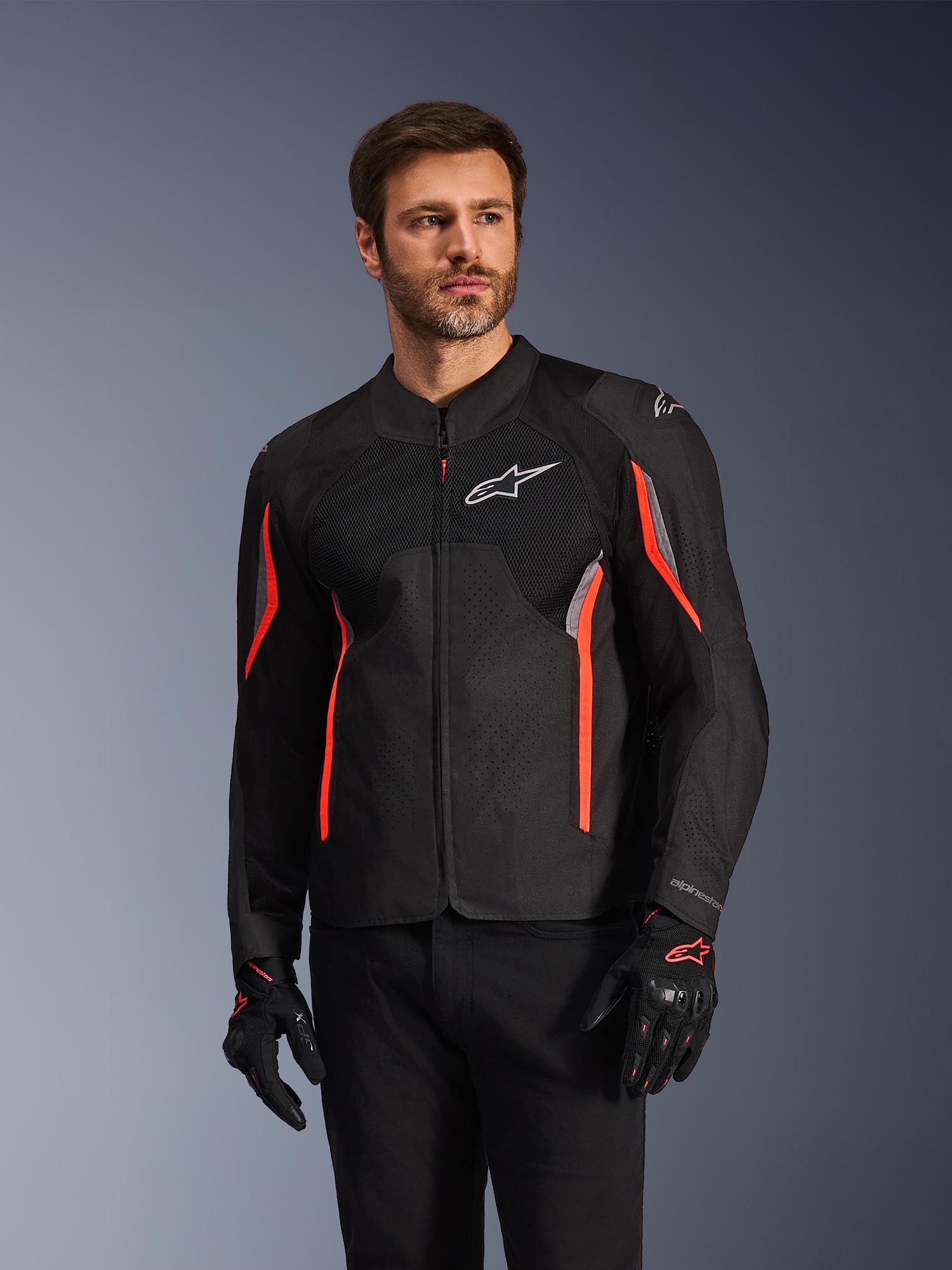 Alpinestars AST V3 Air perforated Motorcycle Textile Jacket black/grey/red 2XL Figure 3