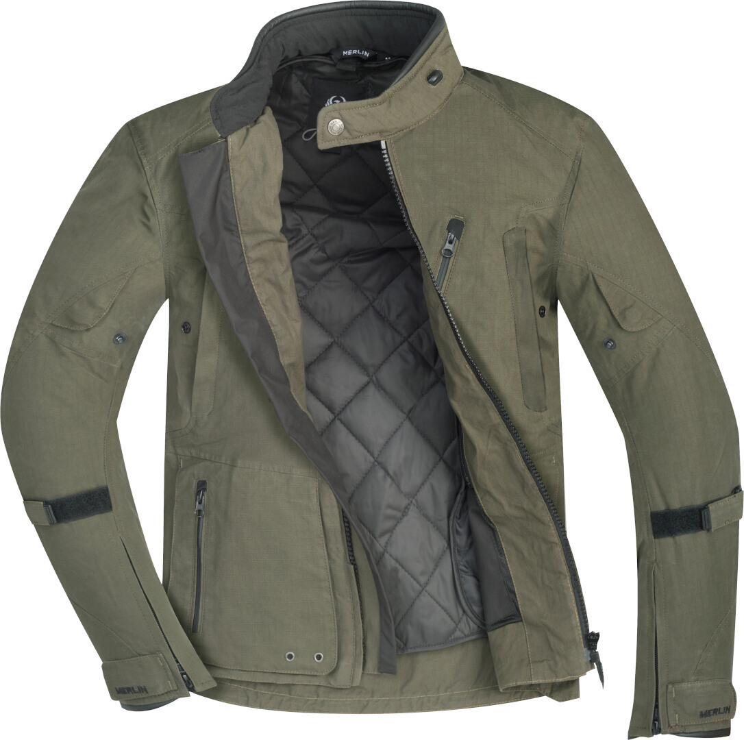 Merlin Exile D3O Explorer Motorcycle Textile Jacket Dark Khaki XL Figure 3