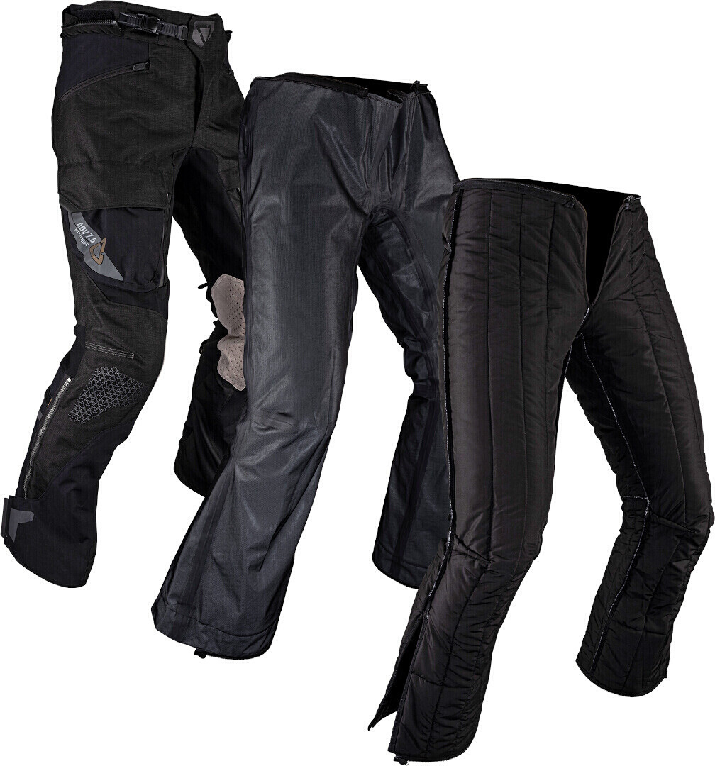 Leatt ADV Multitour 7.5 waterproof Motorcycle Textile Pants dark grey M Figure 5