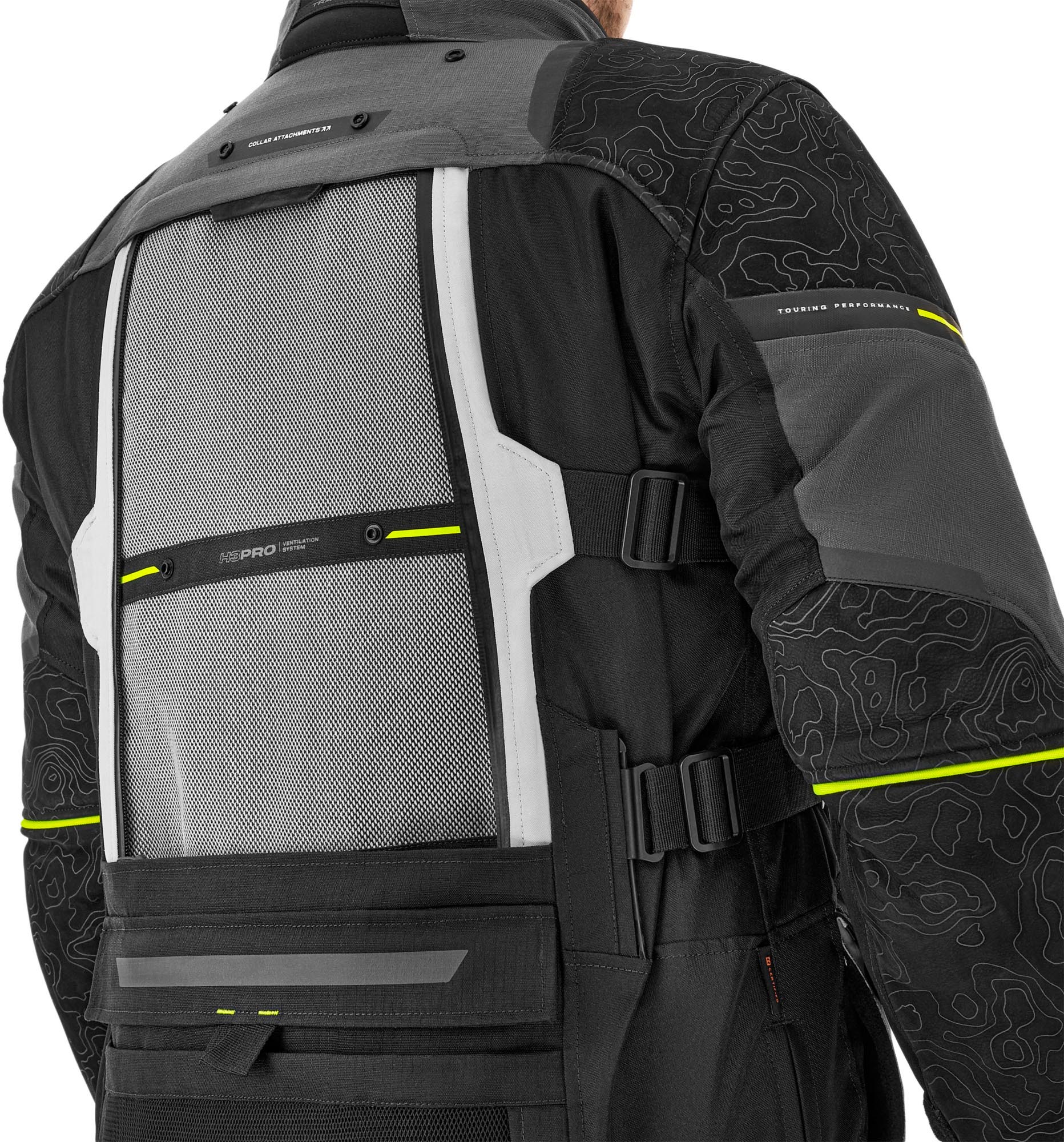 SHIMA Tracker Giacca tessile da motocicletta bianco/grigio/giallo M Figura 7