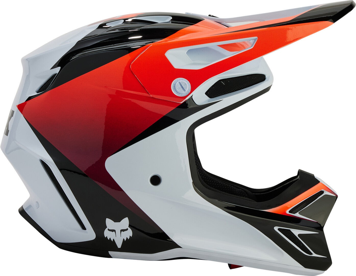 FOX V3 Streak Jeugd Motorcross helm wit/rood J/M (51/52) Figuur 10