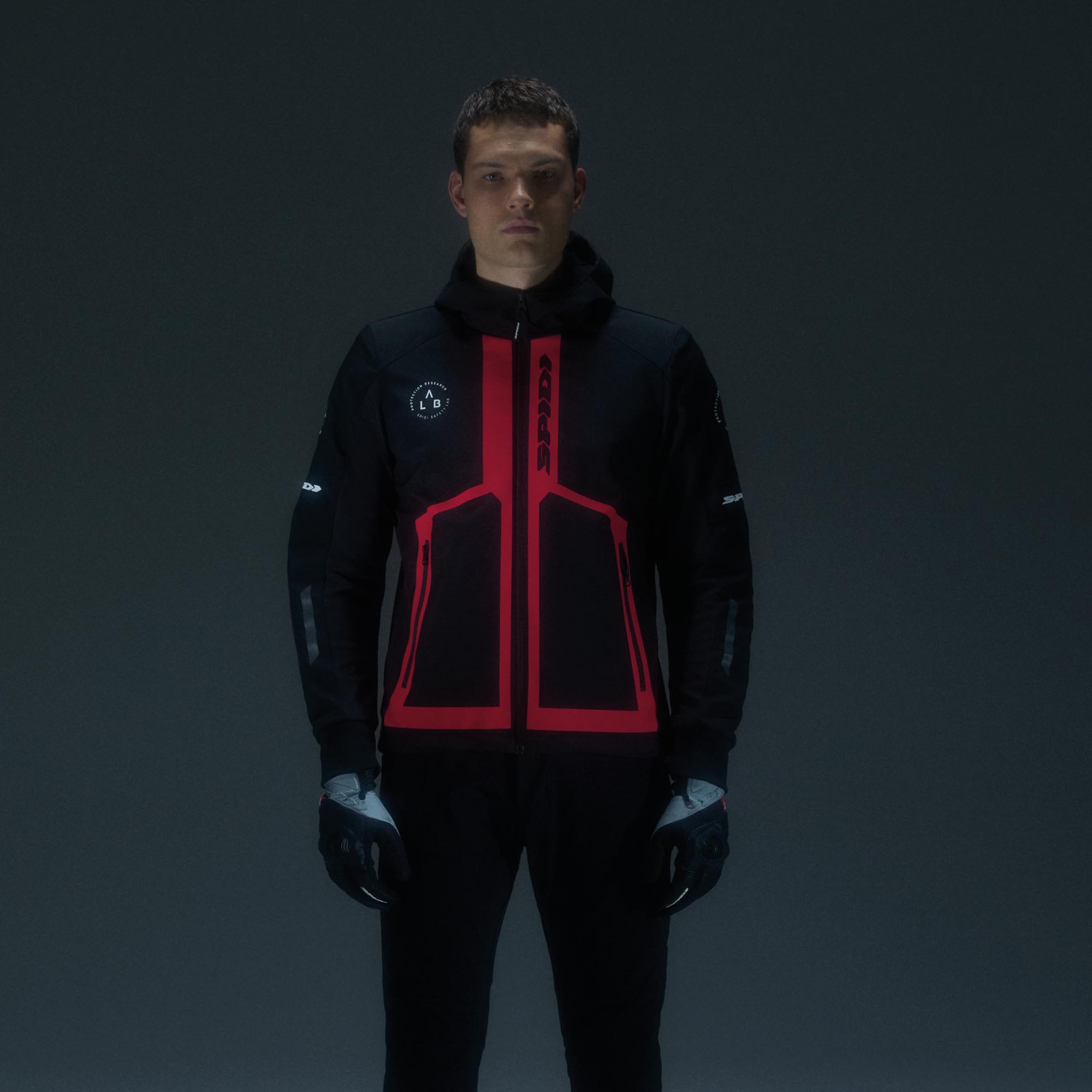 Spidi Armor Evo 2 Motorhoodie Zwart/Rood S Figuur 3
