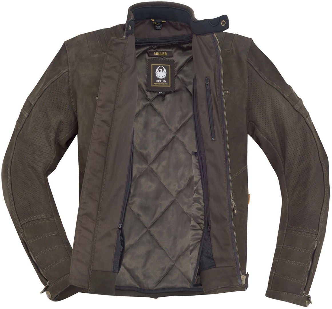 Merlin Miller Motorrad Lederjacke braun 4XL Abbildung 4