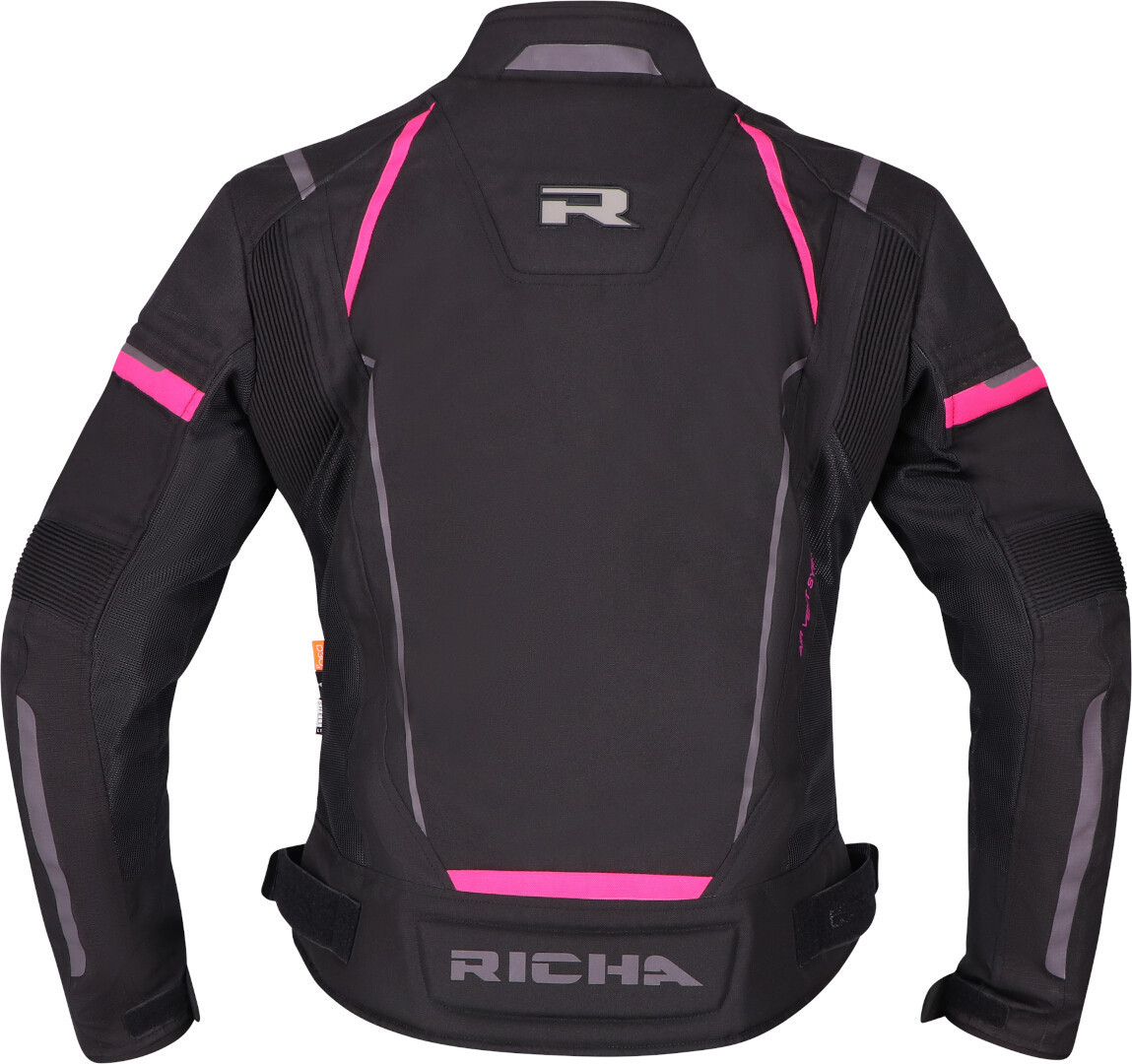 Richa Airstream 3 vattentät Damer Motorcykel Textil Jacka Svart/rosa M Figur 3