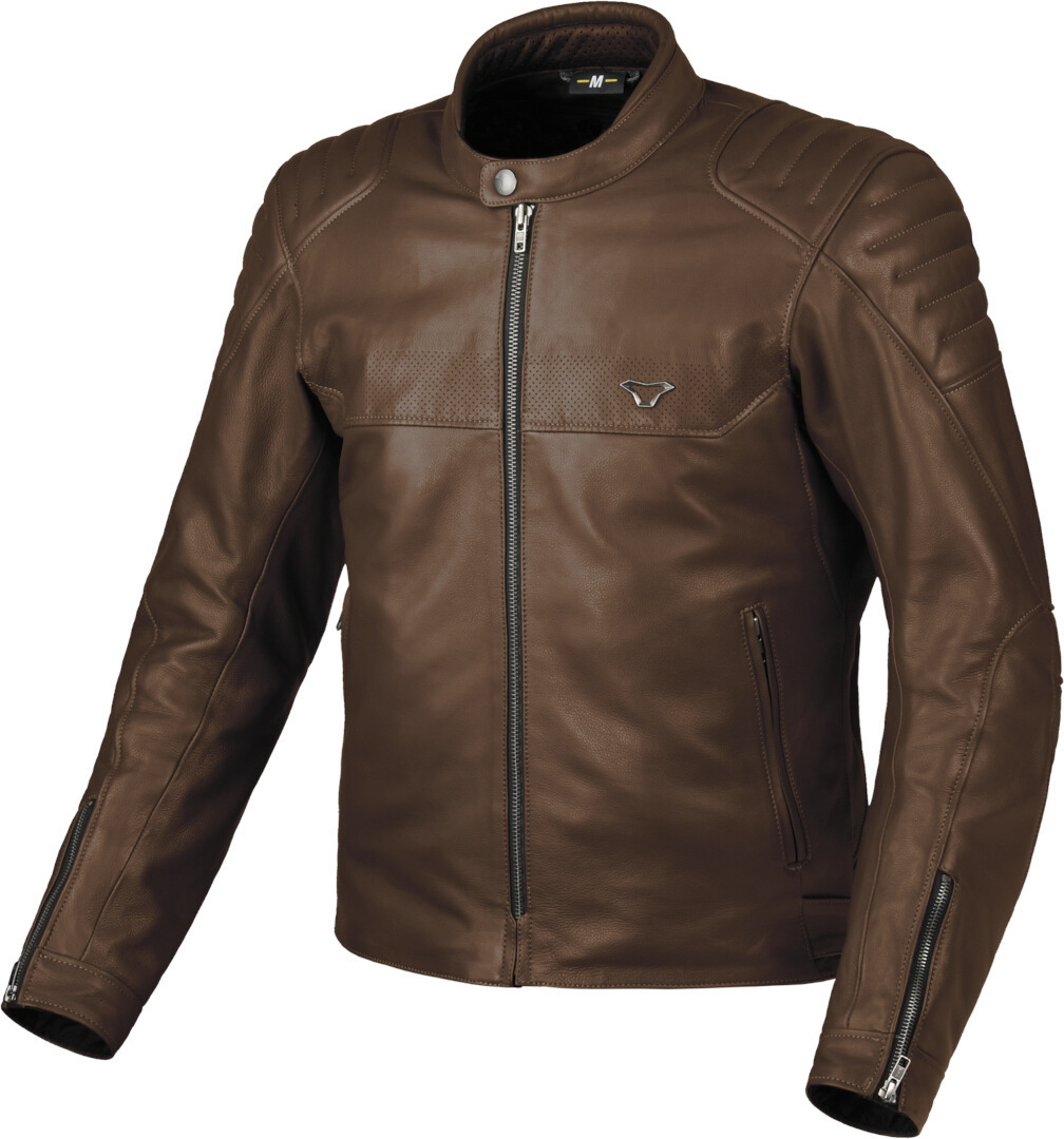 Macna Lance 2.0 perforierte Motorrad Lederjacke braun 54 Abbildung 1