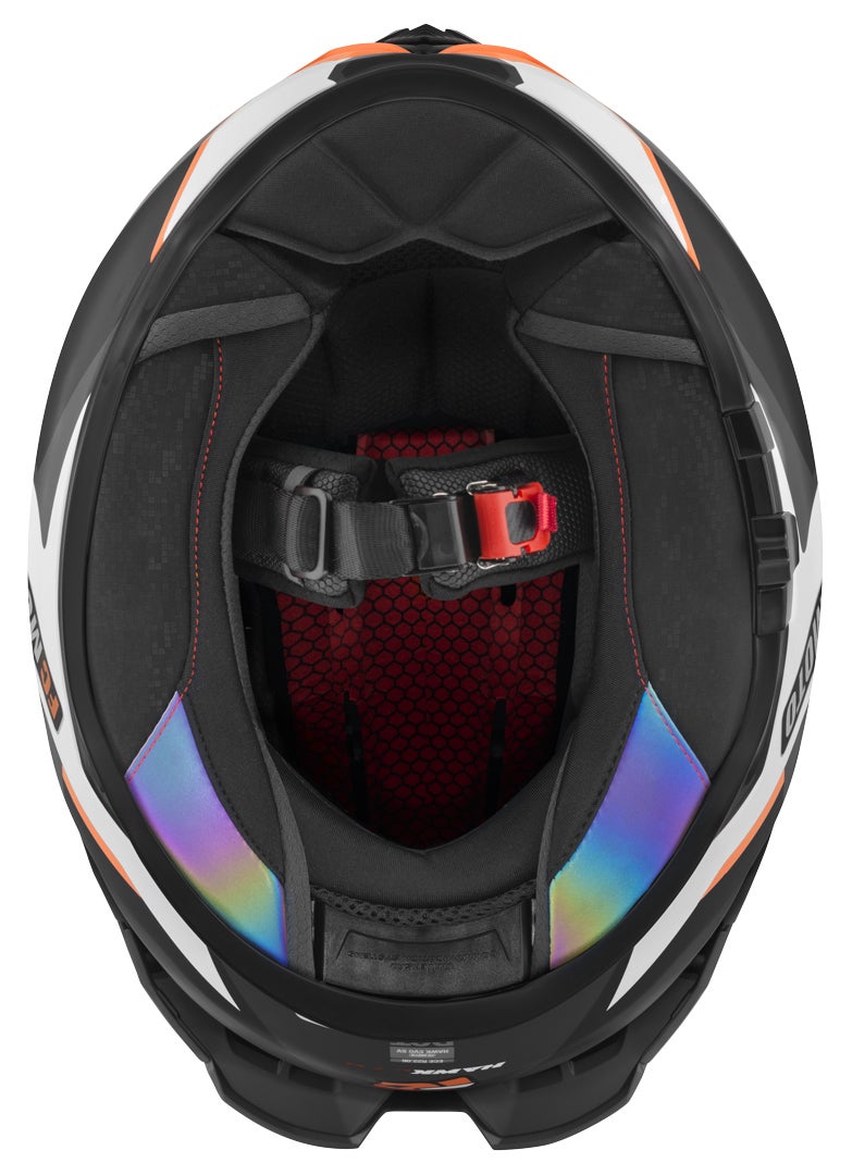FC-Moto Hawk EVO-X Hjelm sort mat/hvid/orange L Figur 7