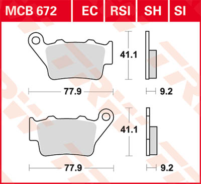 TRW Lucas Sinterbelag MCB672SH Figur 1