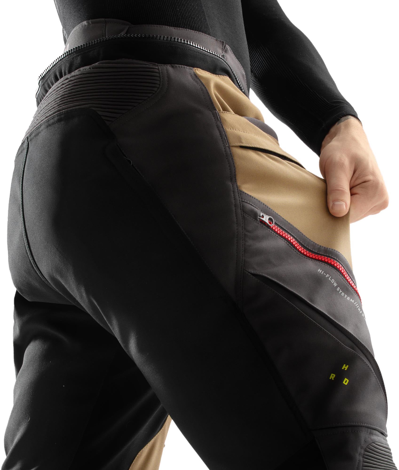 Rebelhorn Hardy 3.0 waterproof Motorcycle Textile Pants brown/grey/red 4XL Figure 7