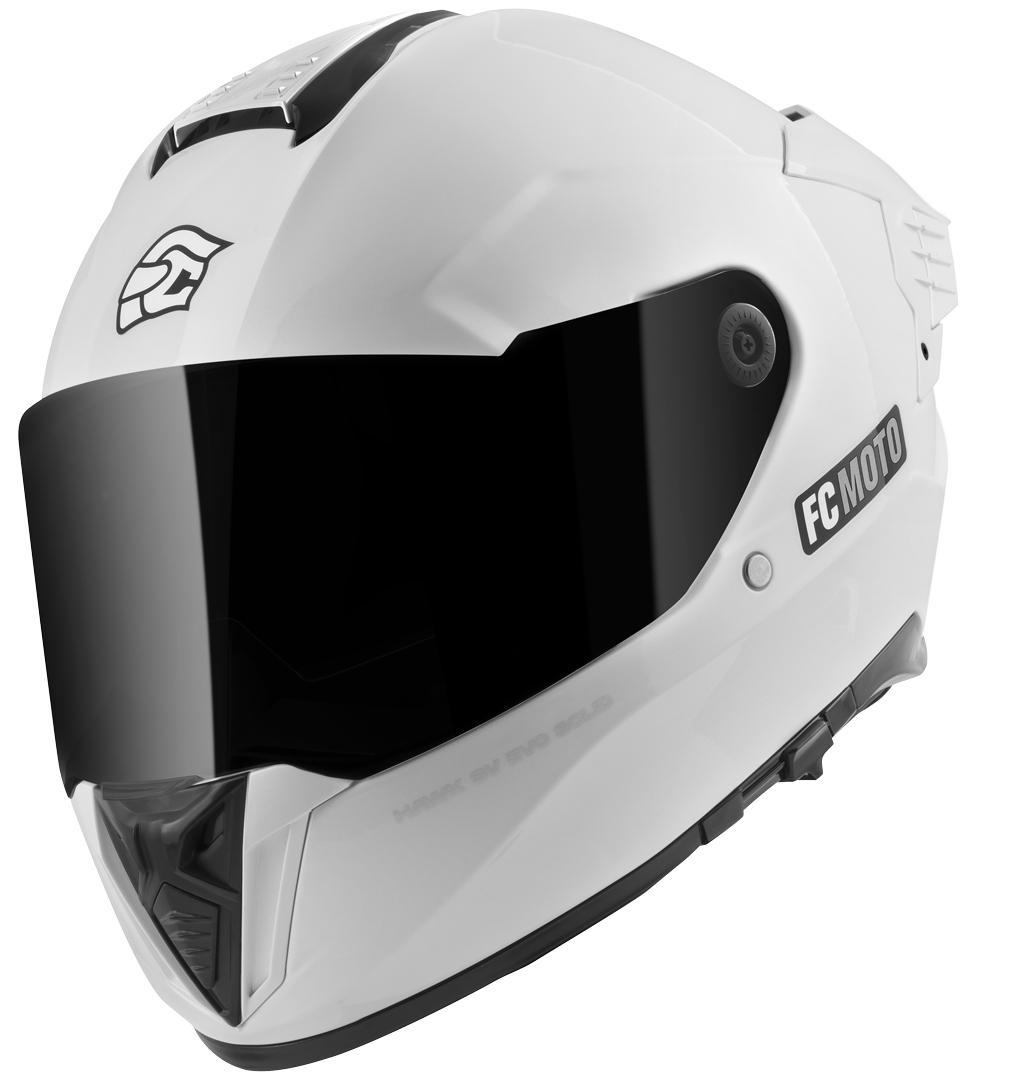 FC-Moto Hawk EVO Solid 헬멧 화이트 메탈릭 M 그림 1