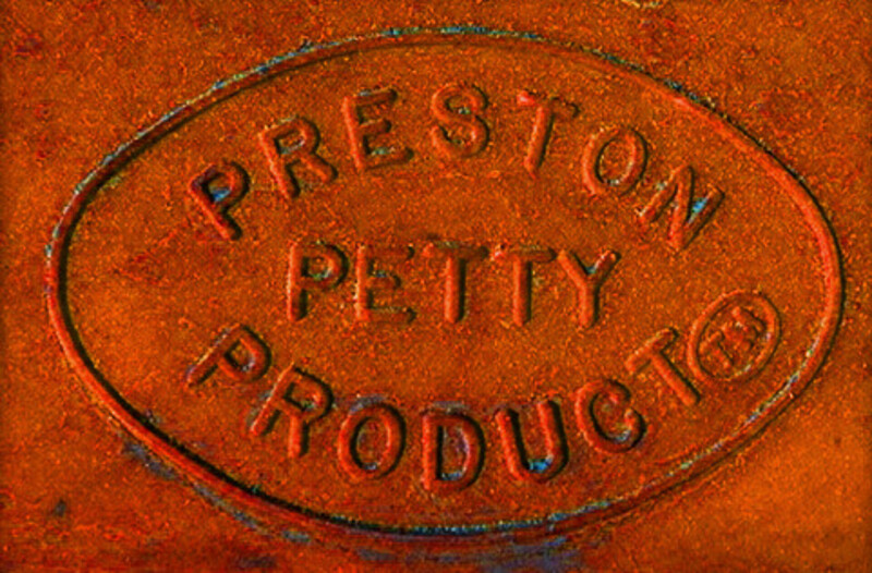 PRESTON PETTY Aripa spate vintage Muder portocaliu închis Figura 3