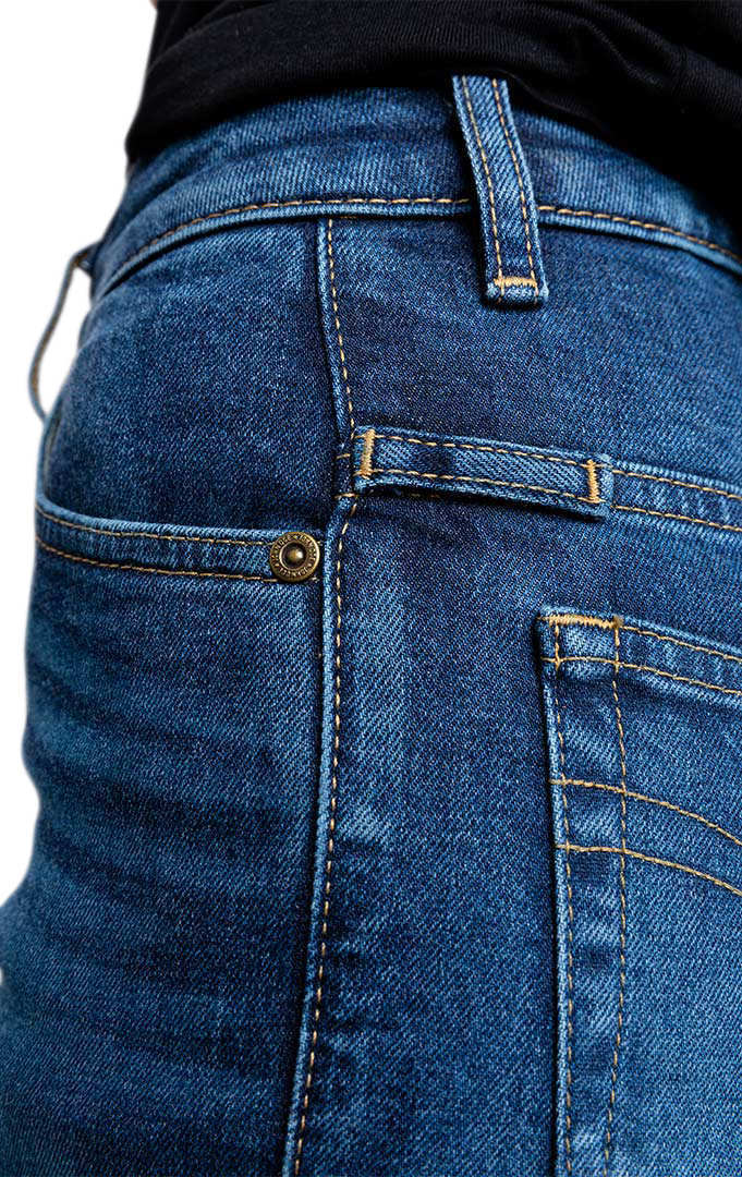 John Doe Luna High Mono Jeans moto da donna Blue Stone Wash 33 L32 Figura 6