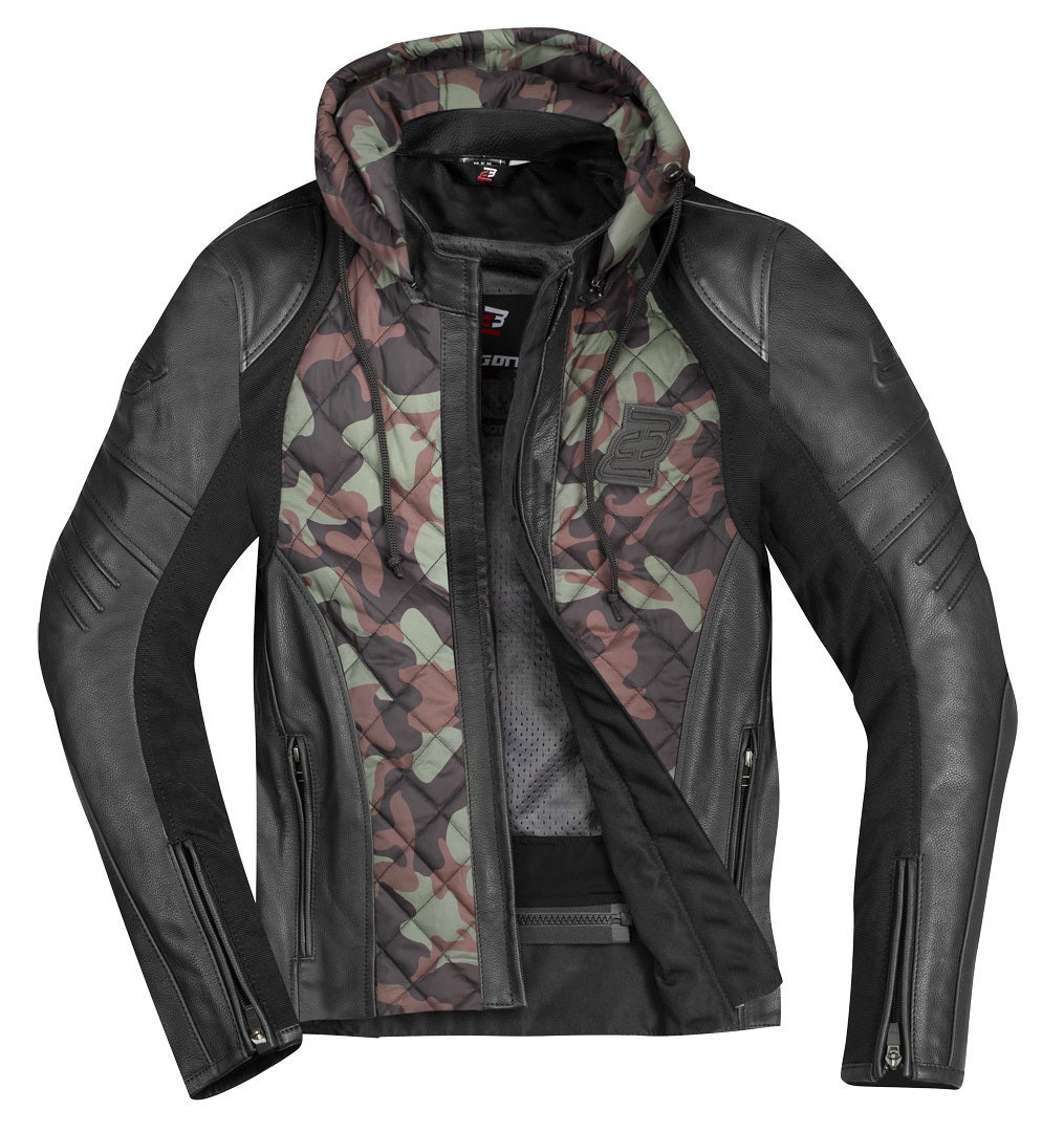 Bogotto Radic Motorrad Leder-/Textiljacke grün/camouflage XL Abbildung 3