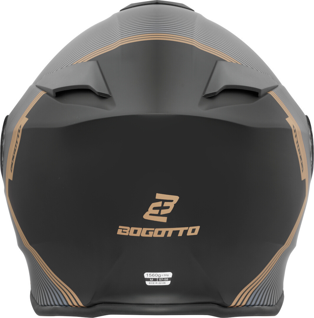 Bogotto H271 Wayke Hjälm Svart matt/brun XS Figur 6