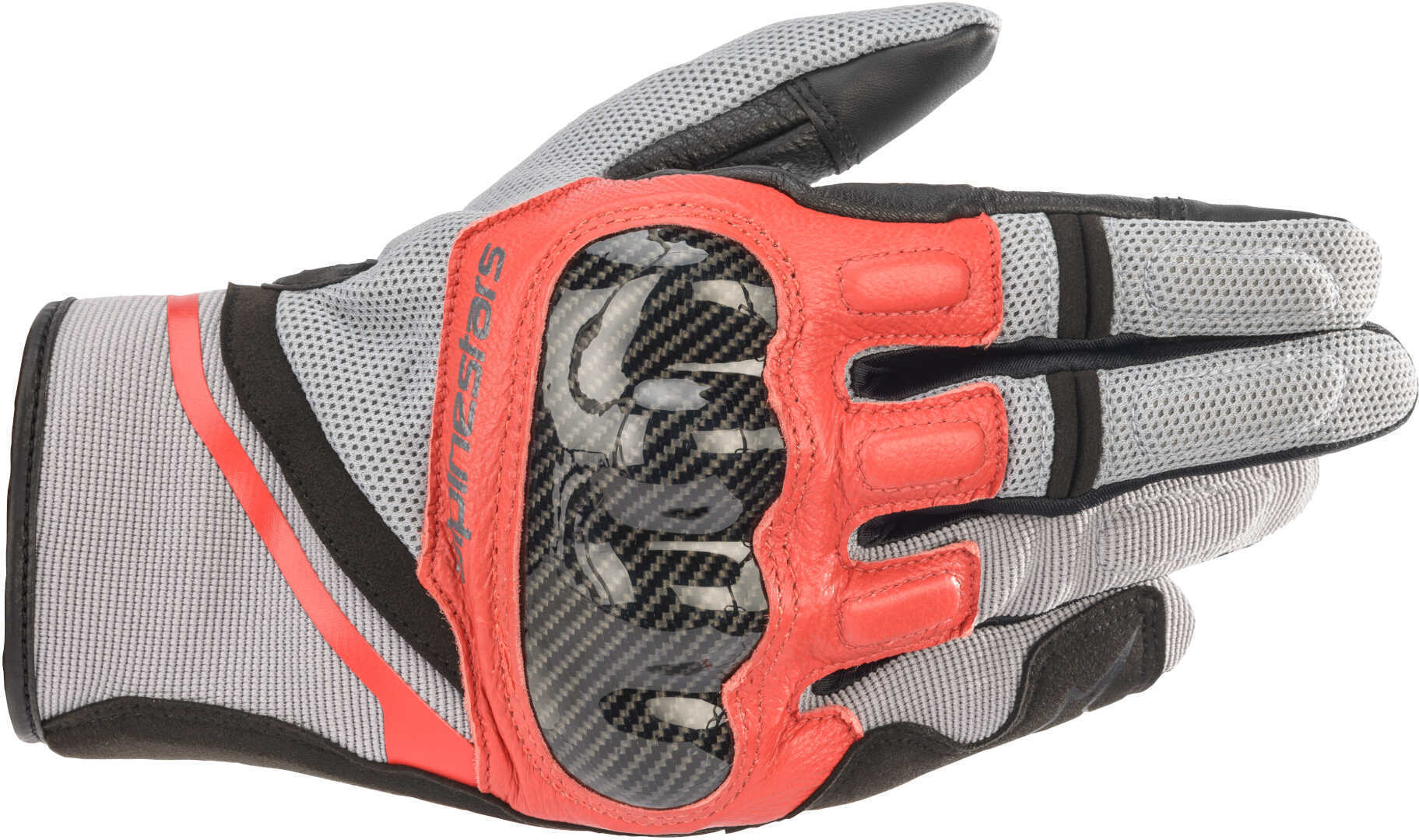 Alpinestars Chrome Motorcykelhandsker grå/sort/rød M Figur 1