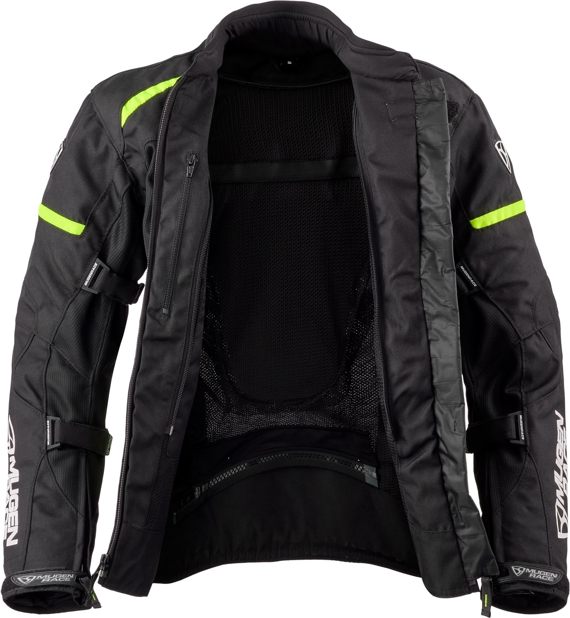 MUGENRACE Fuggire-A imperméable dames moto textile veste noir/jaune 3XL Figure 3