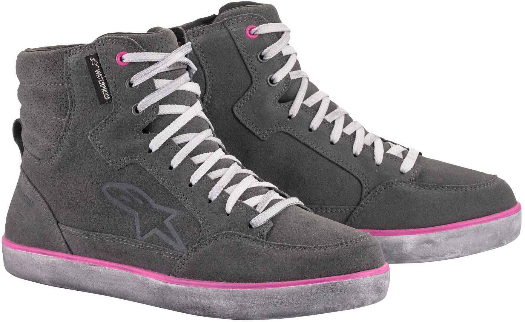 Alpinestars J-6 Chaussures imperméables de moto de dames Gris/Fuchsia 9,5 (42) Figure 1