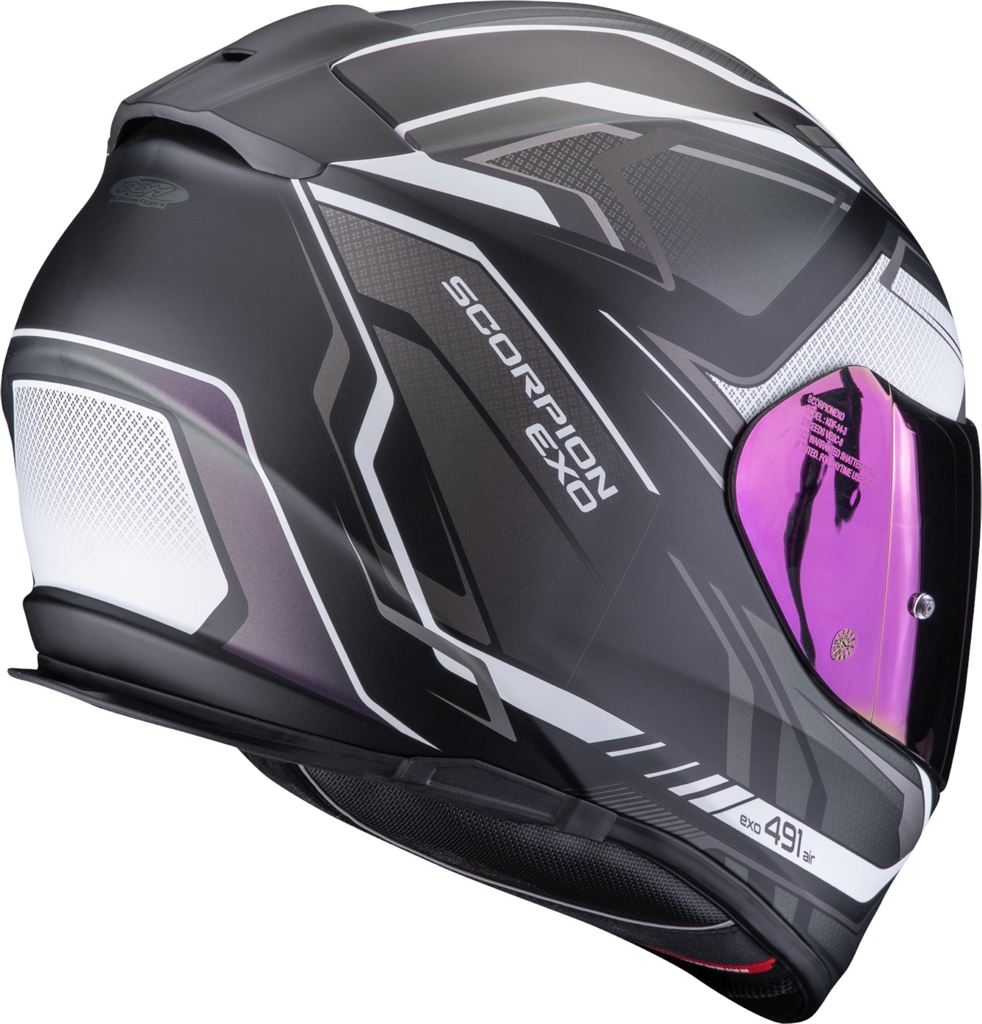 Scorpion Exo-491 Zumo Casque intégral Noir/Blanc S (55/56) Figure 3