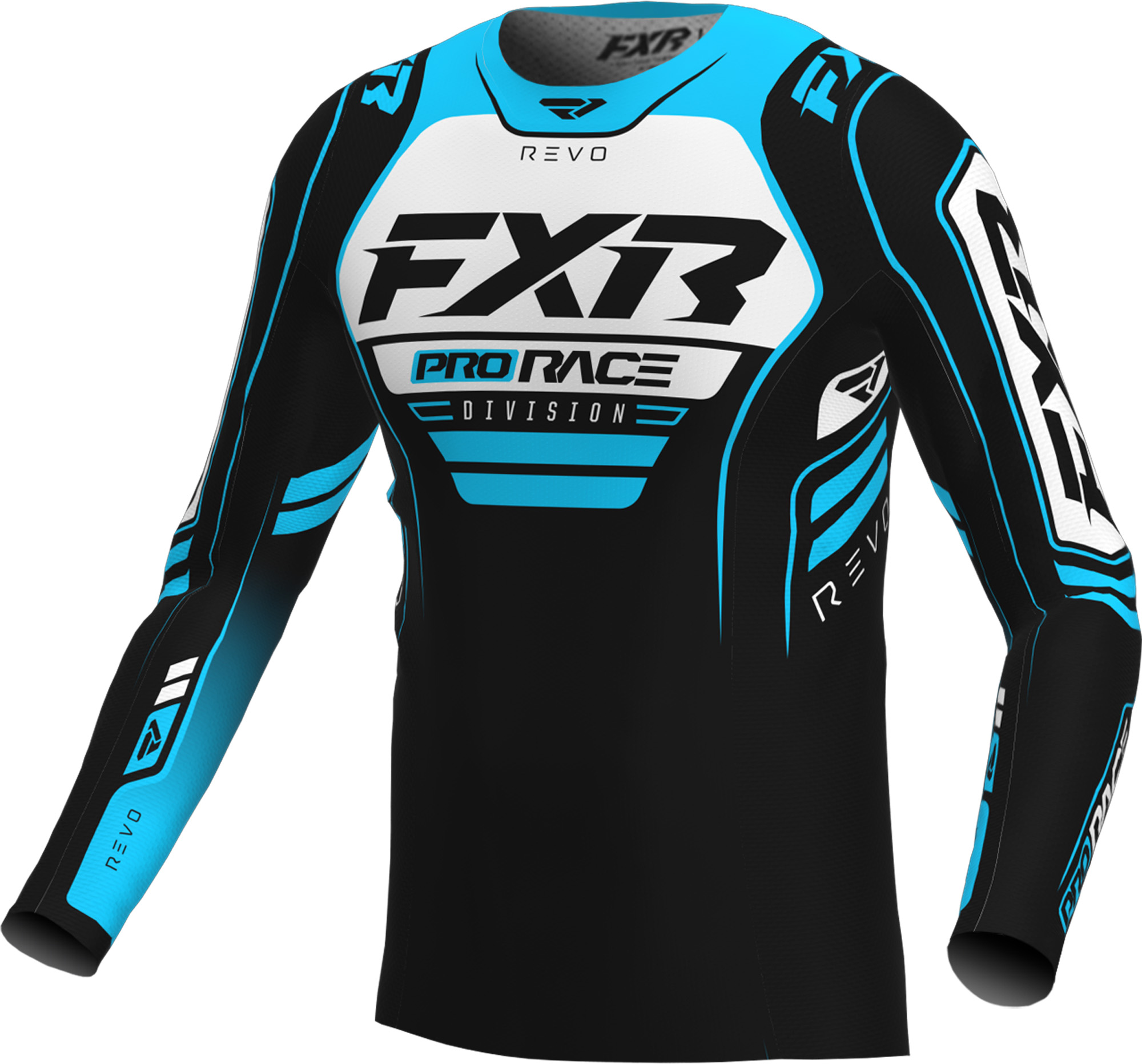 FXR Revo Alpha Motokrosový dres černá/modrá/bílá M Obrázek 1