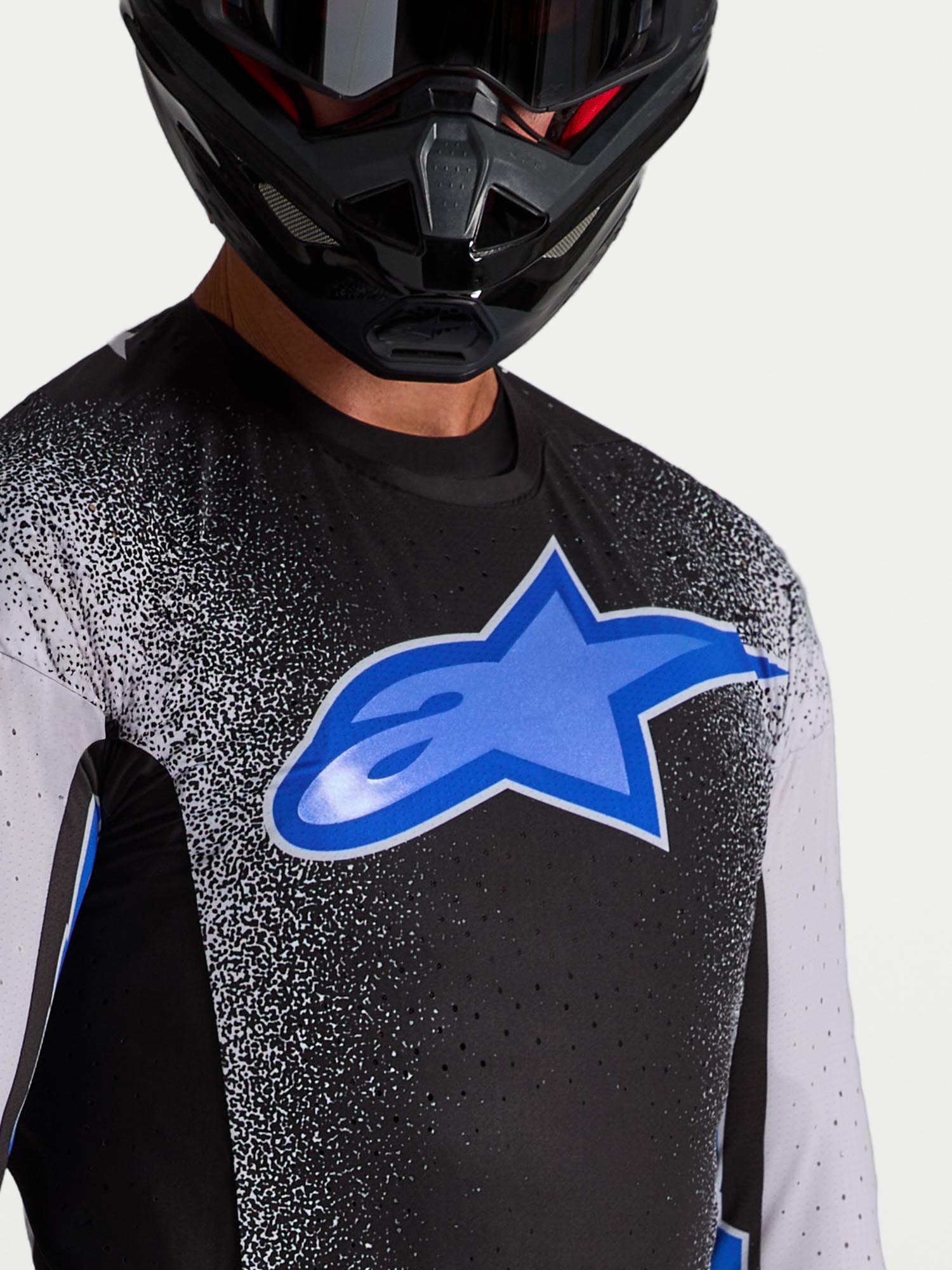 Alpinestars Supertech Hiten AFD Motocross Jersey schwarz/blau/lila XL Abbildung 5