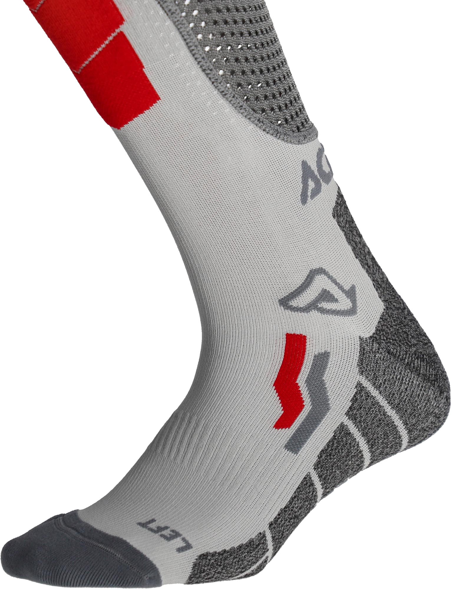 Acerbis X-Leg Vented Pro Șosete pentru genunchi de motocross Gri/Roșu XXL Figura 7