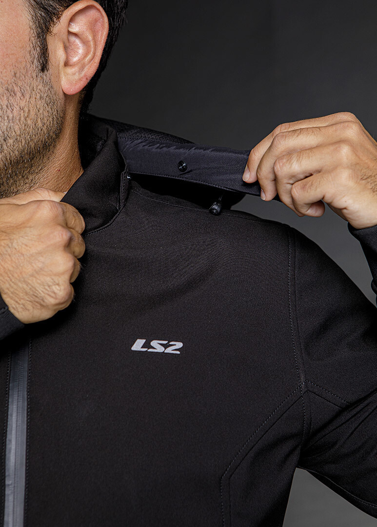 LS2 Bolton Veste textile de moto imperméable noir M Figure 8