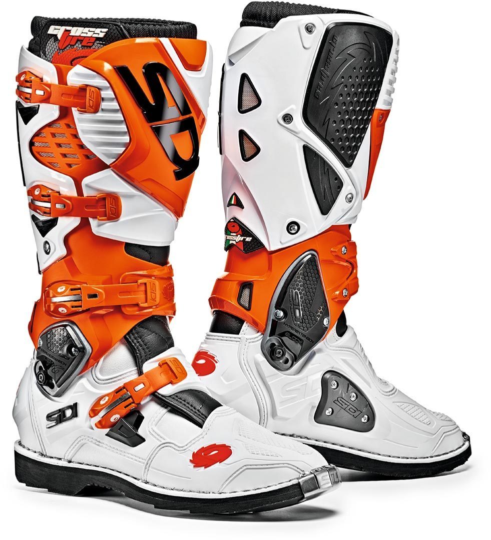 Sidi Crossfire 3 Botas de Motocross branco/laranja 46 Figura 1