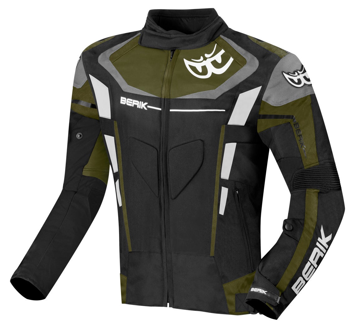 Berik Torino Evo waterproof Motorcycle Textile Jacket black/grey/green 50 Figure 1