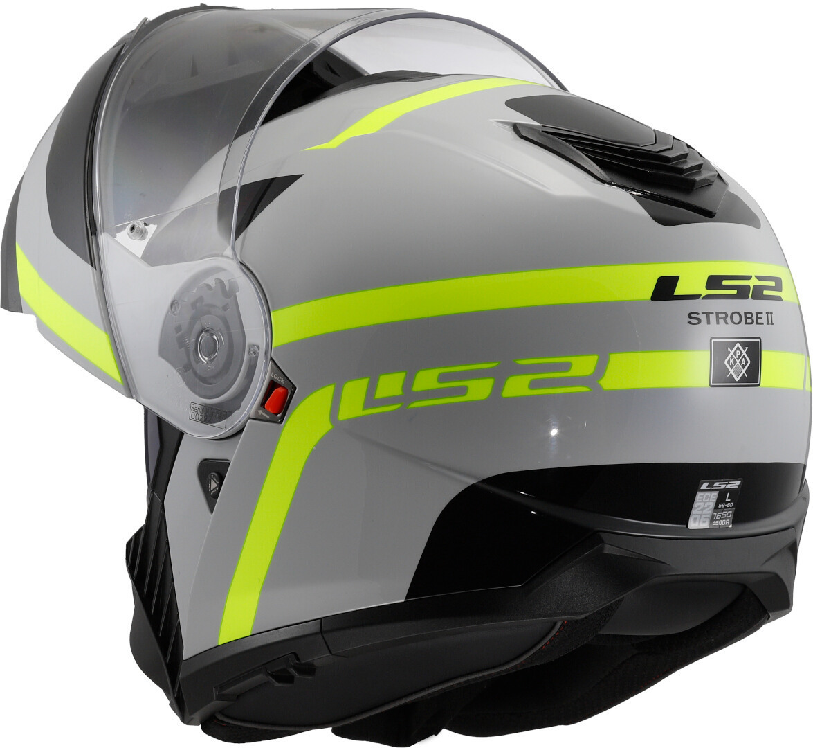 LS2 FF908 Strobe II Autox Casco Grigio/Giallo neon L (59/60) Figura 6
