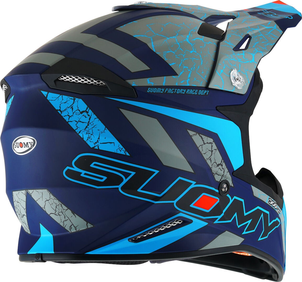 Suomy X-Wing Reel E06 Capacete de Motocross Cinza/azul S (55/56) Figura 2