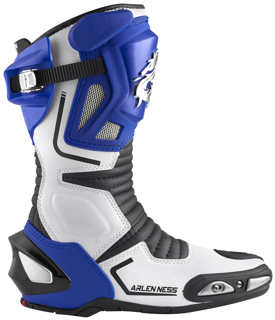 Arlen Ness Sugello Motorcycle Boots blue/white/black 47 Figure 4