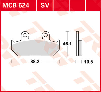 TRW Lucas Bremsbelag MCB624 Figur 1