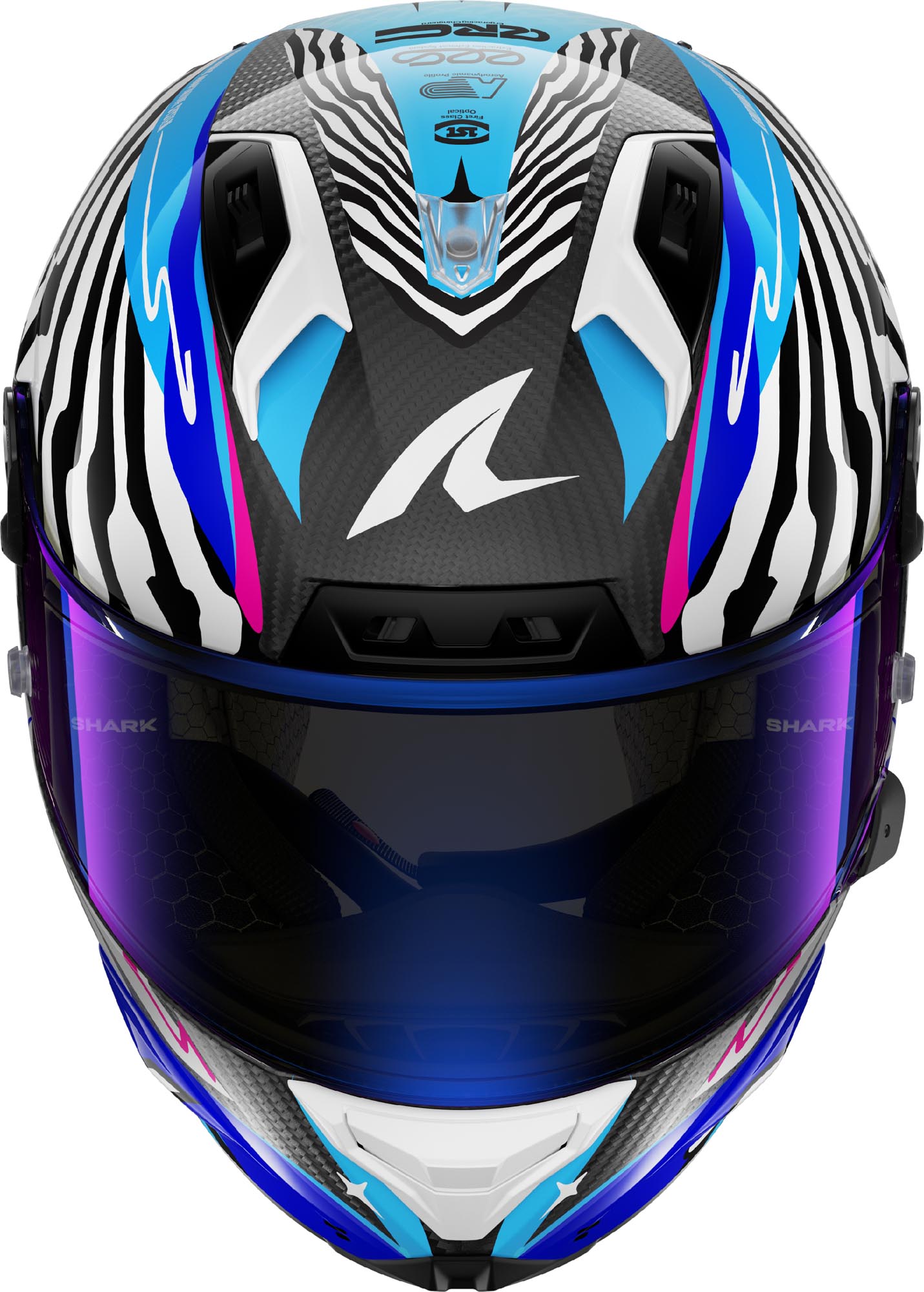 Shark Aeron Speed Fancy Carbon Casco bianco/blu M (57/58) Figura 3
