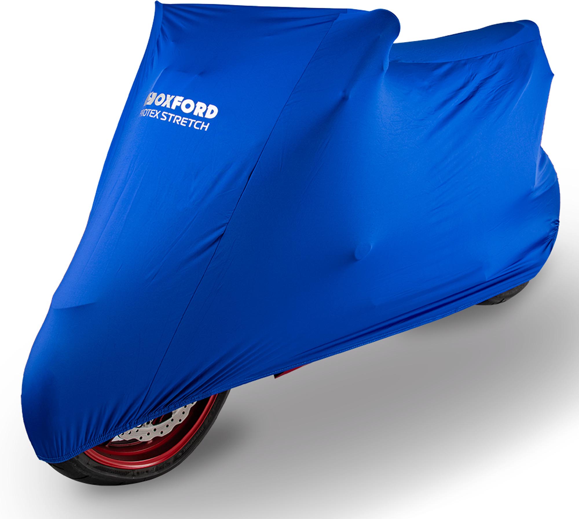 Oxford Protex Stretch-Fit Premium 오토바이 실내 커버 파란색 S 그림 1