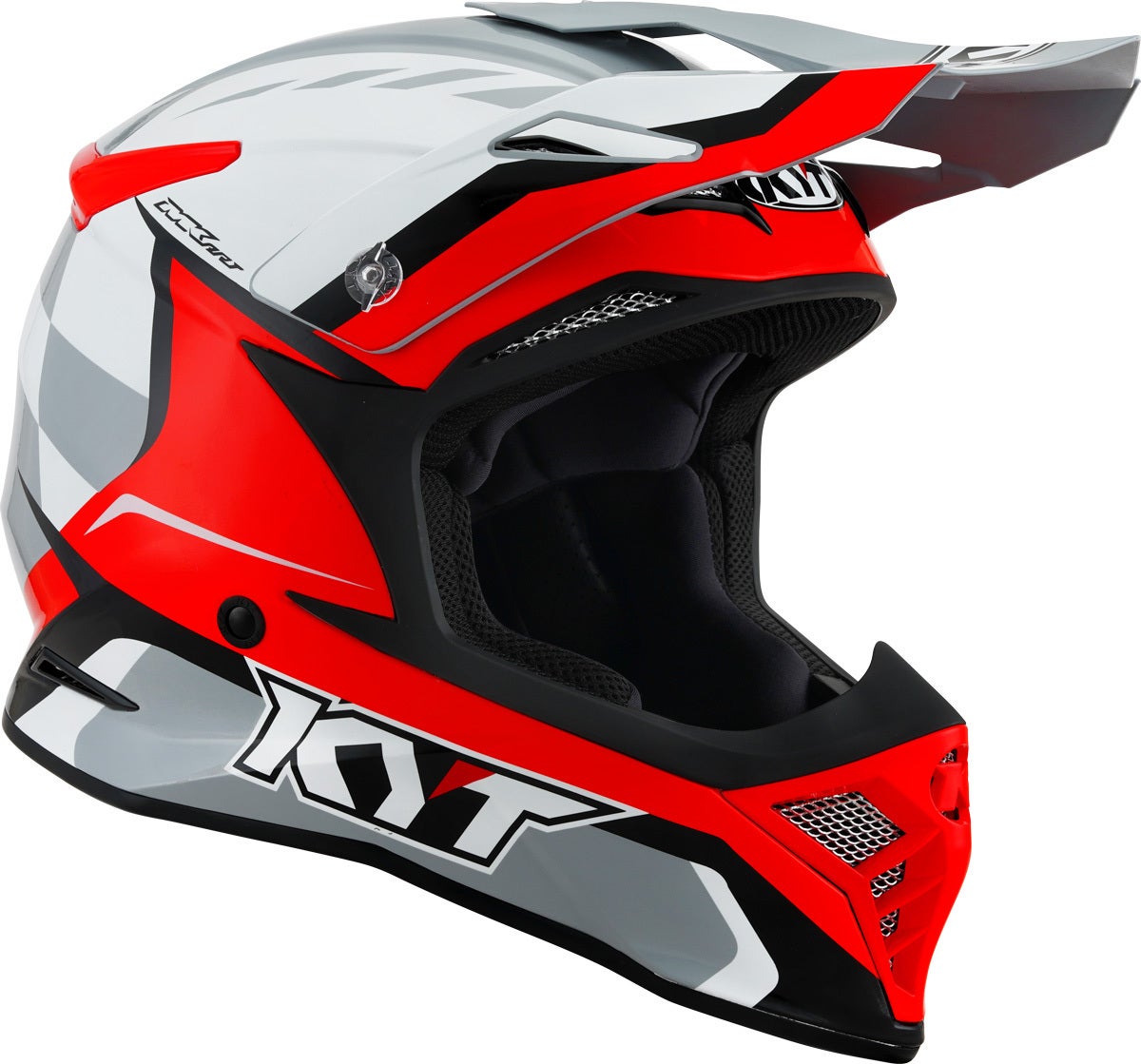 KYT Skyhawk Glowing Motocross Helm grau/rot L (59/60) Abbildung 3