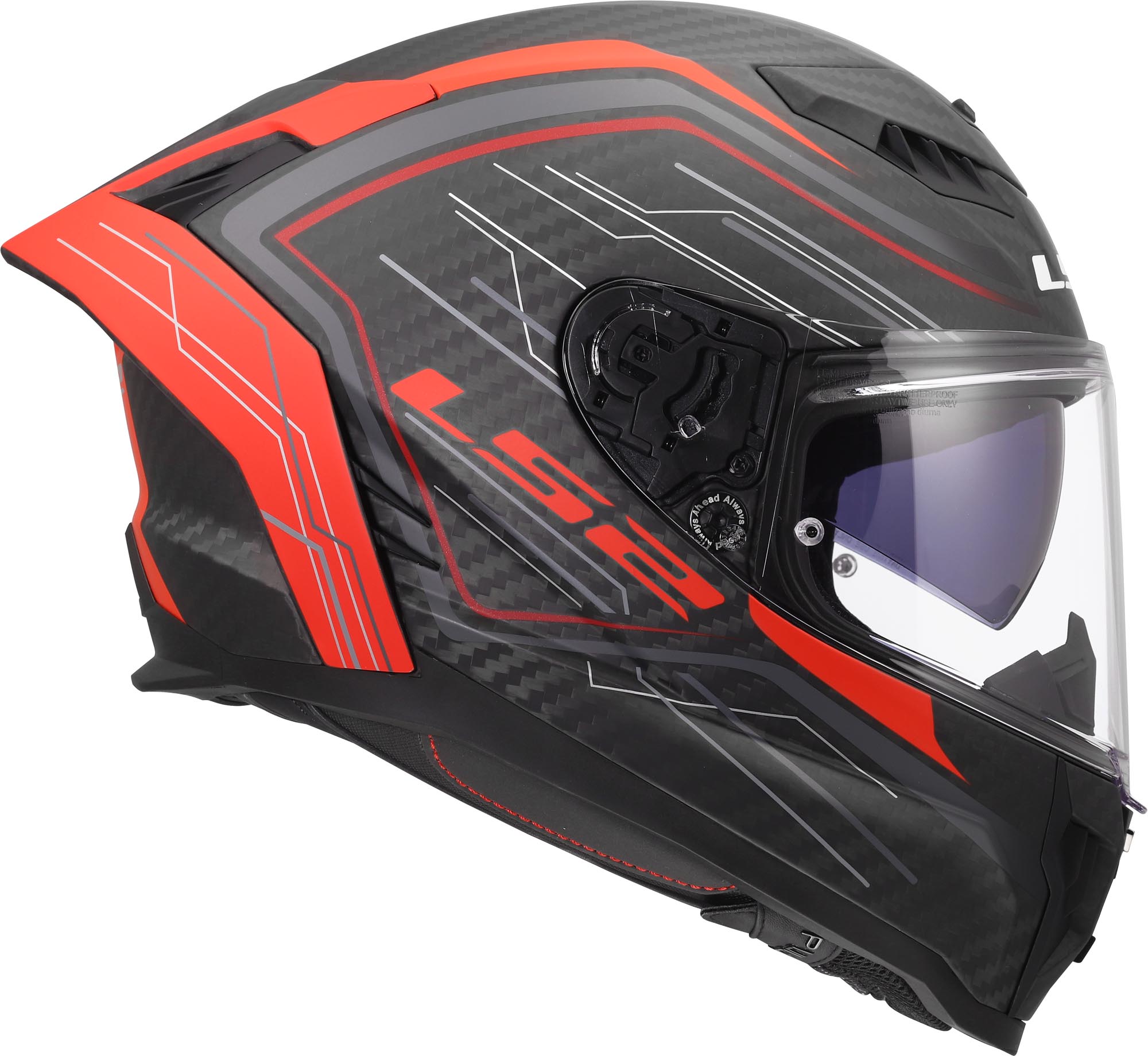 LS2 FF807 Dragon Subic ヘルメット 赤 L(59/60) 図8