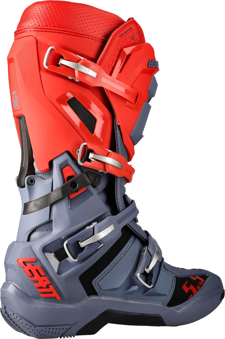 Leatt GPX 5.5 FlexLock Bottes Motocross Gris/Rouge 48 Figure 5