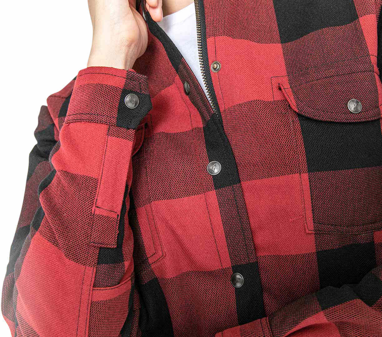 John Doe Motoshirt XTM Donna Moto Camicia nero/rosso 2XL Figura 8