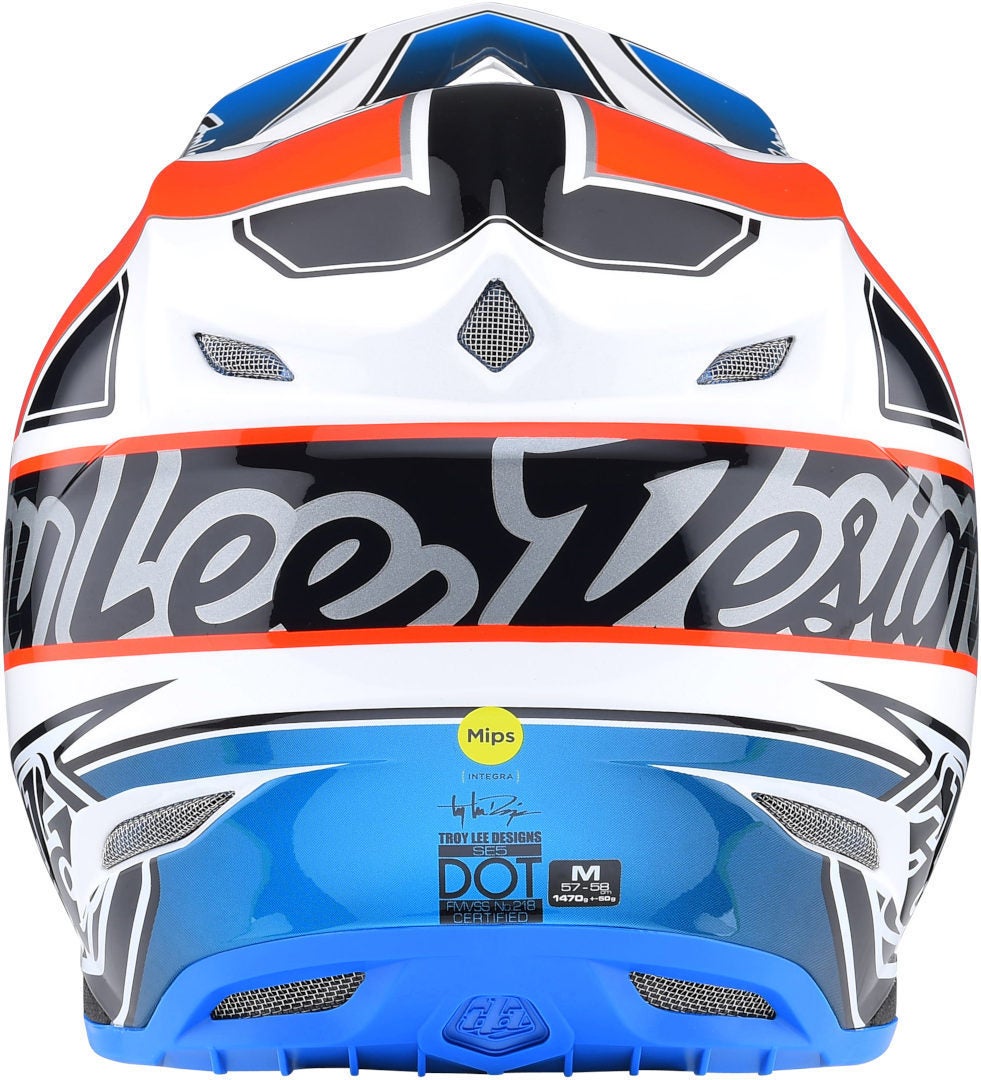 Troy Lee Designs SE5 Team MIPS Casque de motocross Blanc/Bleu/Orange S (55/56) Figure 6
