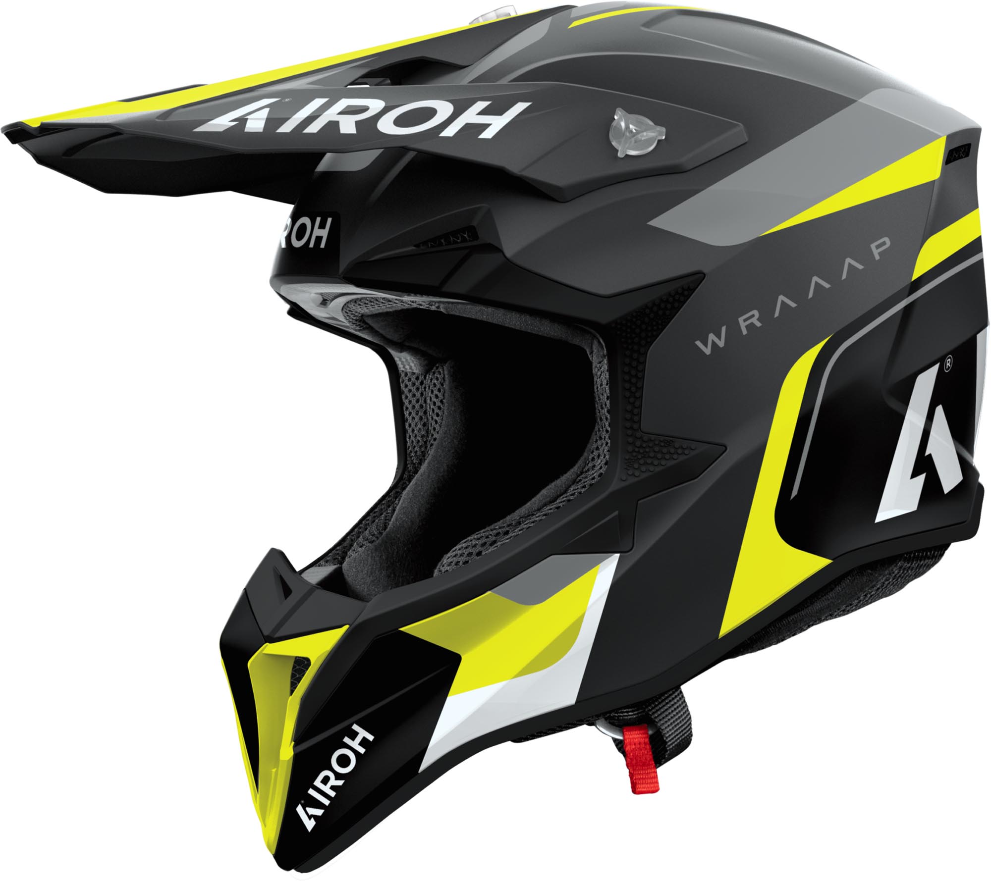Airoh Wraaap Conquer Motocross Helm schwarz matt/grau/neon-gelb M (57/58) Abbildung 1