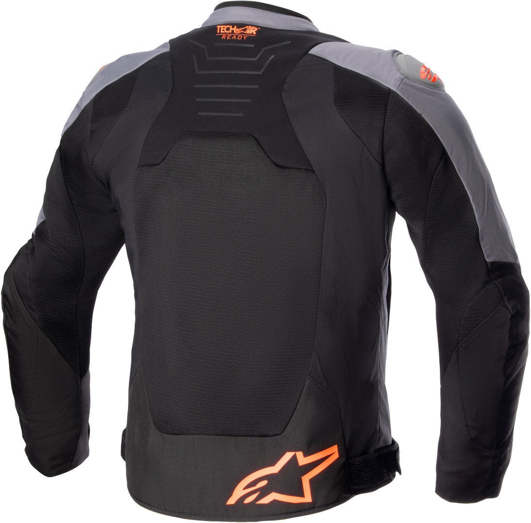 Alpinestars SMX Air Perforeret motorcykel tekstiljakke sort/grå/orange XXL Figur 2