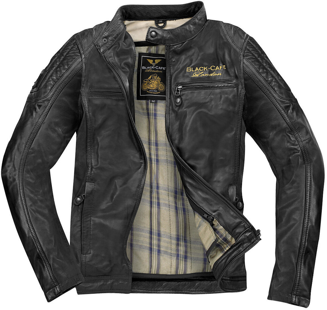 Black-Cafe London Miami Jachetă de piele de motocicletă negru 48 Figura 3