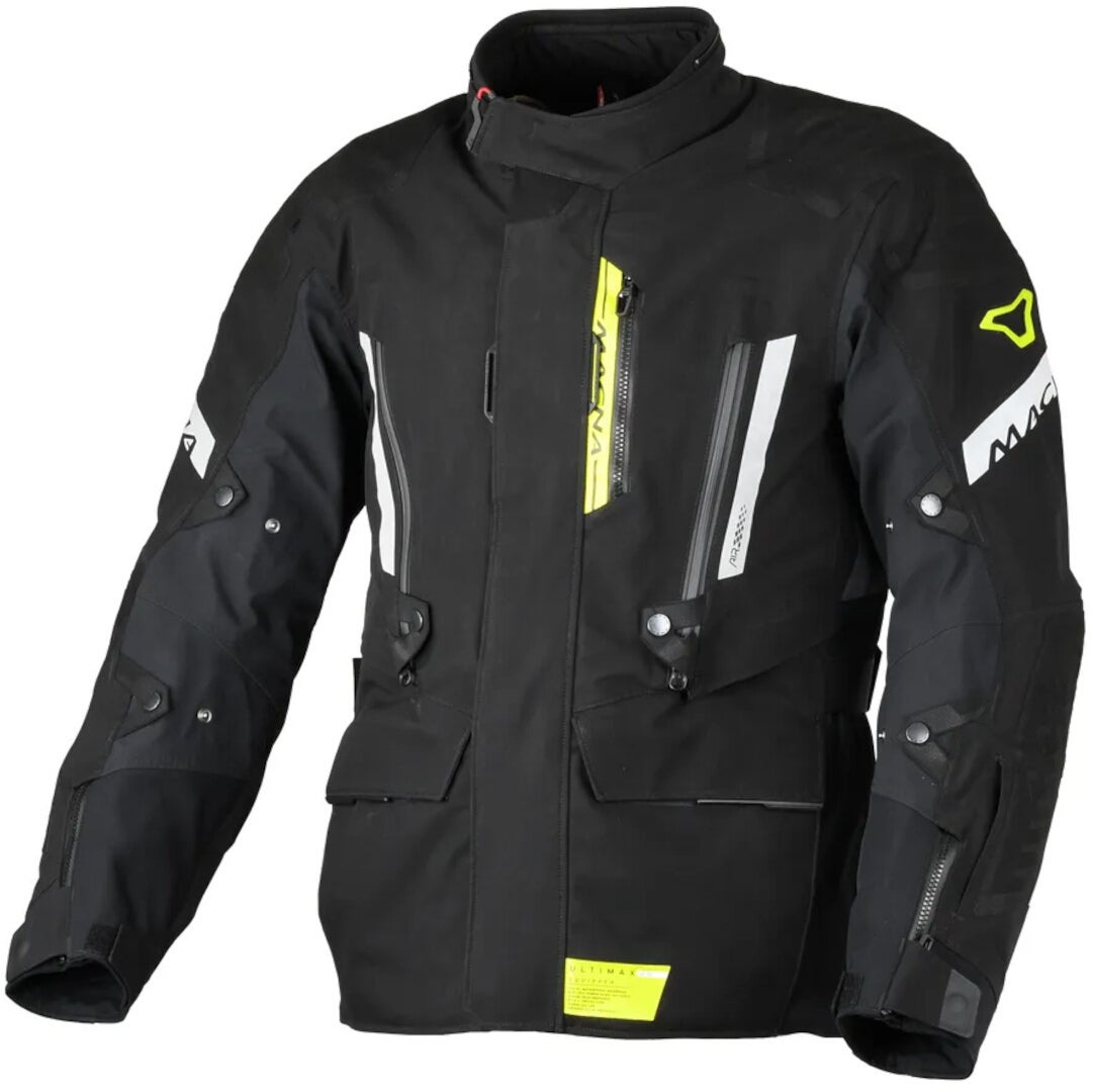 Macna Ultimax 2.0 waterproof Motorcycle Textile Jacket black/neon-yellow/anthracite M Figure 1