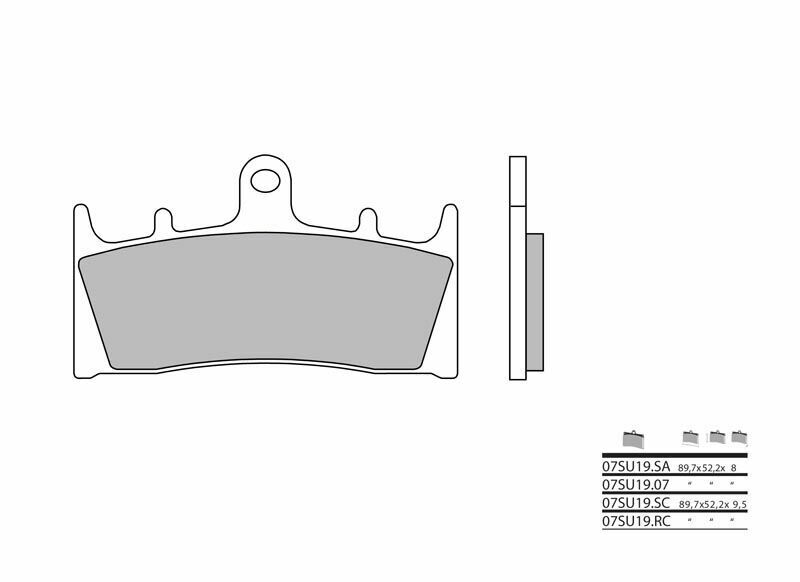 Brembo S.p.A. Plăcuțe de frână din metal sinterizat pe stradă - 07SU19SA Figura 2