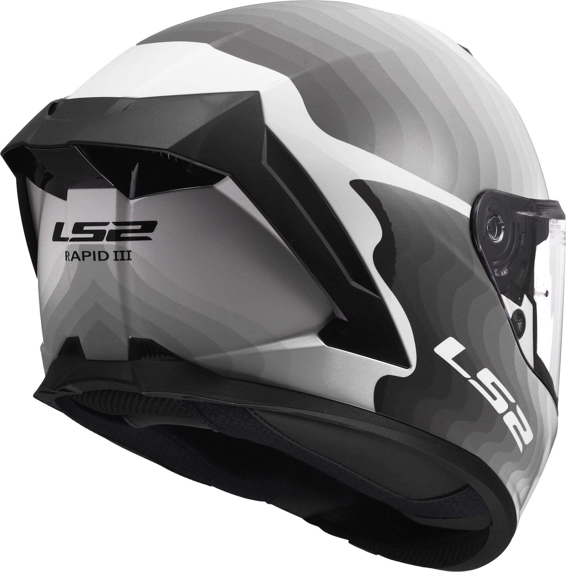 LS2 FF820 Rapid III Flow Helm wit/grijs M (57/58) Figuur 4